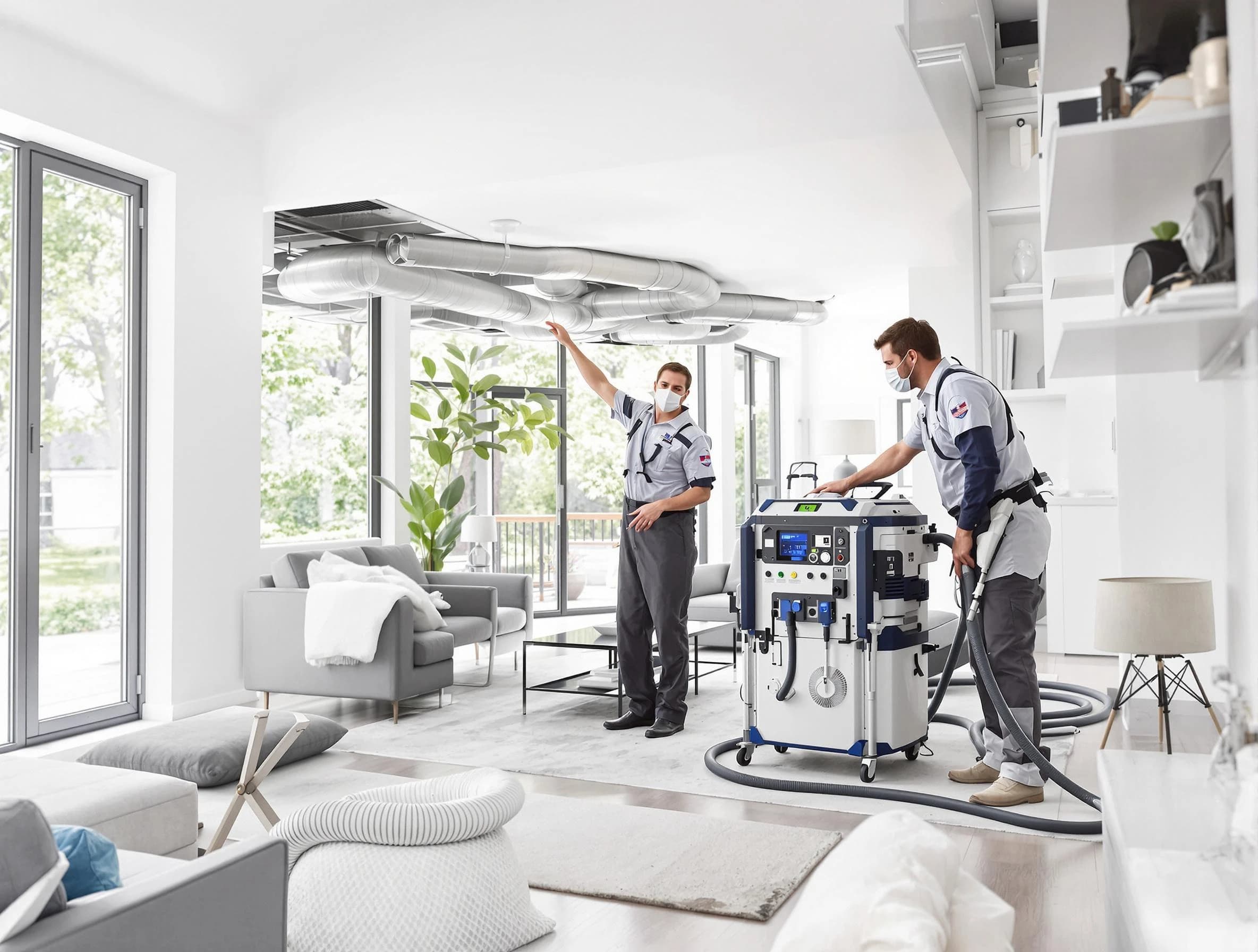 Bennett Air Duct Cleaning professional conducting pure air duct cleaning with state-of-the-art equipment in Bennett