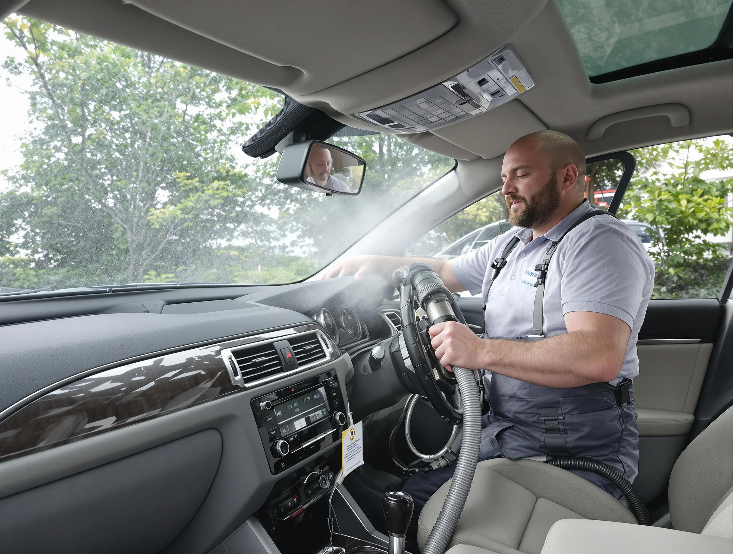 Bennett Air Duct Cleaning specialist performing professional car duct cleaning in Bennett