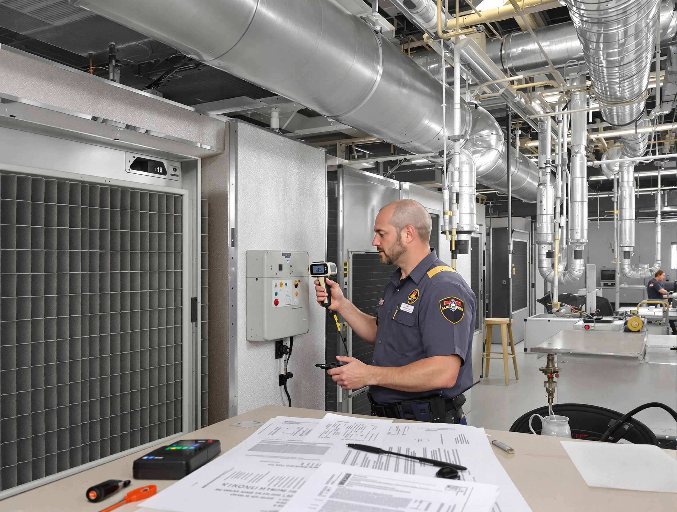 Professional filter system inspection by Bennett Air Duct Cleaning in Bennett